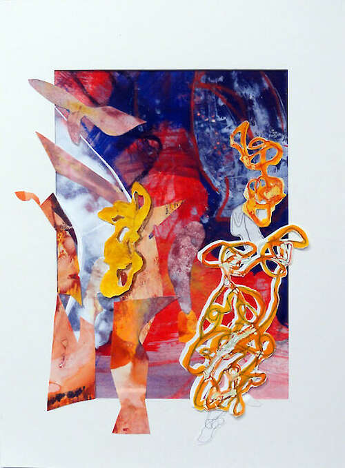 Christiane Böning | Gestalten 1, 20x26,5 cm, Collage, Malerei, Papercut